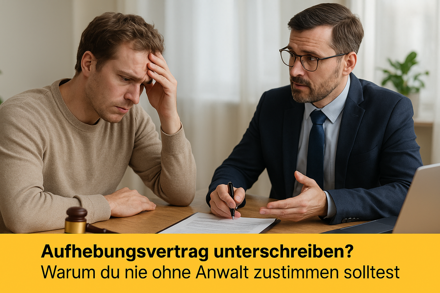 Aufhebungsvertrag unterschreiben? Warum du niemals ohne anwaltliche Prüfung zustimmen solltest.
