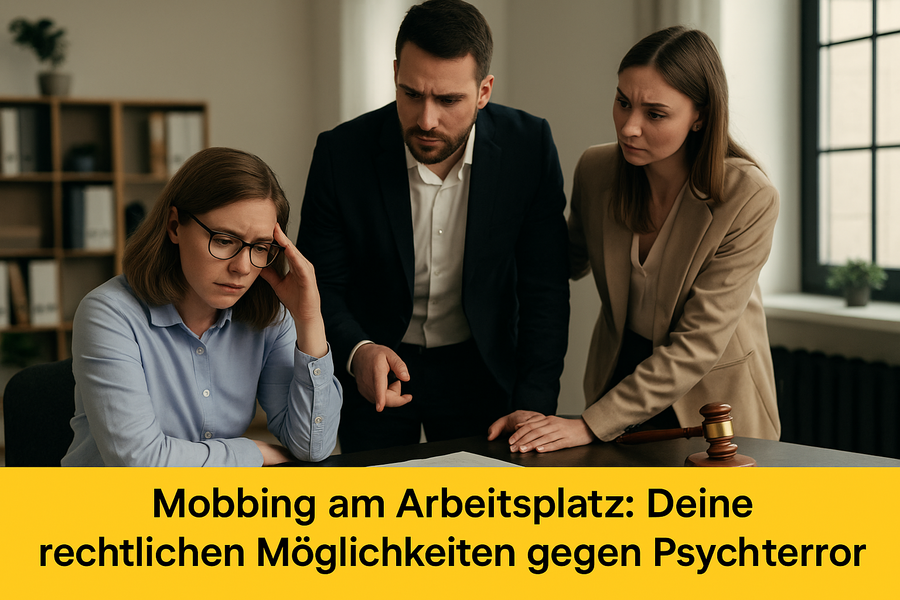 Mobbing am Arbeitsplatz: Deine rechtlichen Möglichkeiten gegen Psychoterror im Job.